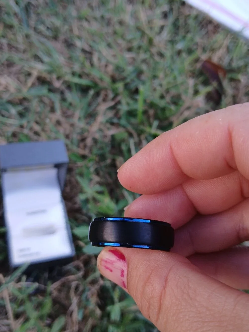 Mens Tungsten Ring Sz 10